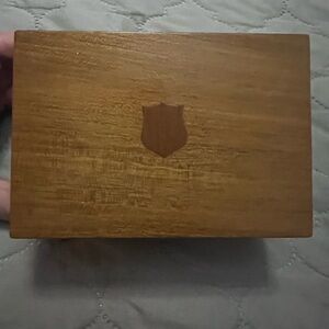 Swiss Made Music Wooden Box with Shield Emblem